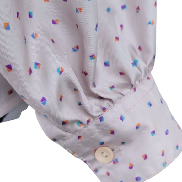 Purple Long Sleeve Cuffed Blouse with Tie Front - Picture 6 of 9